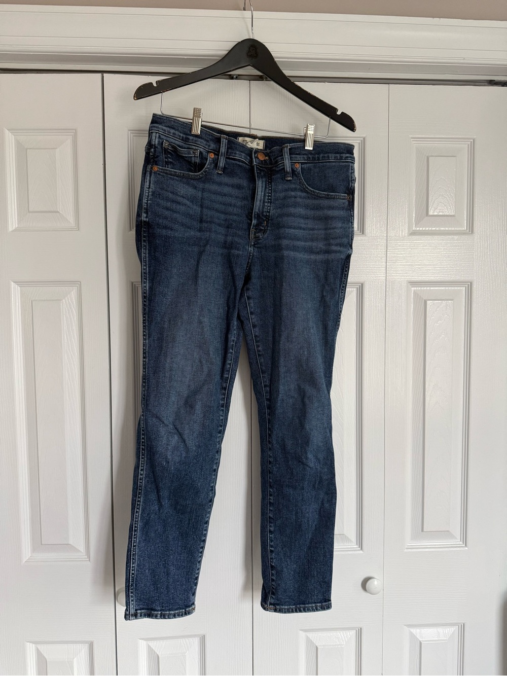 Madewell Mid-rise Stovepipe Jeans in Dark Indigo